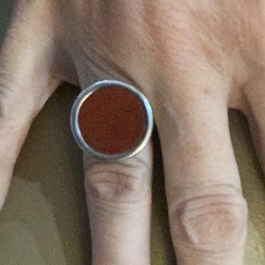 Robert Lee Morris Sterling Silver and Jasper Ring 6 1/2